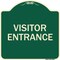 Signmission Entrance Visitor Entrance Heavy-Gauge Aluminum Architectural Sign, 18" H, G-1818-24093 A-DES-G-1818-24093 - alternate 1